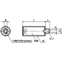 鍋屋バイテック(NBK) プランジャー スプリングプランジャ PSF-5-SN 1個（直送品）