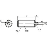 鍋屋バイテック(NBK) プランジャー ショートストロークプランジャ（ステンレス製） PSPS-8-3-Z 1個（直送品）