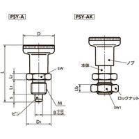 鍋屋バイテック(NBK) プランジャー PSY-6-A 1個（直送品）