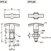 鍋屋バイテック(NBK) プランジャー PTY-6-9-A 1個（直送品）
