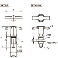 鍋屋バイテック(NBK) プランジャー PTYS-6-6-AK 1個（直送品）