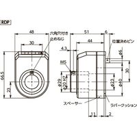 鍋屋バイテック(NBK) インジケーター デジタルポジションインジケータ RDP-1.0-L-AN-OR 1個（直送品）