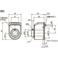 鍋屋バイテック(NBK) インジケーター デジタルポジションインジケータ RDS-1.25-L-AN-OR 1個（直送品）