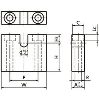 鍋屋バイテック(NBK) ねじ アジャストボルト用ブロック SAK-6-30-A 1個（直送品）