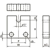 鍋屋バイテック(NBK) ねじ アジャストボルト用ブロック SAK-8-B 1個（直送品）