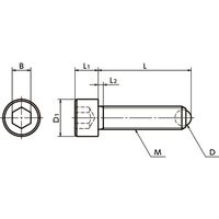 鍋屋バイテック(NBK) クランピング治具 クランピングボルト ー 完全ボール SCBS-M6-20-R 1個（直送品）