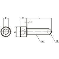 鍋屋バイテック(NBK) クランピング治具 クランピングボルト ー セラミックボール SCBS-M6-25-CE 1個（直送品）
