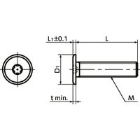 鍋屋バイテック(NBK) 六角穴付ボルト ヘクサロビュラ穴付き超極低頭ボルト SET-M5-8-BNI 1袋（20個入）（直送品）