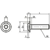 鍋屋バイテック(NBK) 六角穴付ボルト フランジ付きボタンボルト SFB-M3-8 1袋（50個入）（直送品）