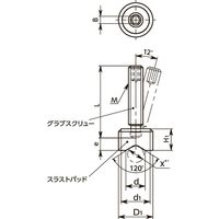 鍋屋バイテック(NBK) クランピング治具 SGT-M10-55-STP25-P 1個（直送品）