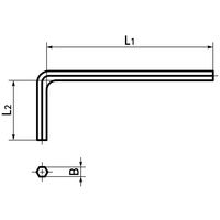鍋屋バイテック（NBK） 六角レンチ（インチねじ用） 対辺5/16インチ SKH-5/16 1個（直送品）