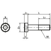 鍋屋バイテック(NBK) 六角穴付ボルト 六角穴付き低頭ボルト（SUSXM7製） SLHS-M3-8 1袋（50個入）（直送品）