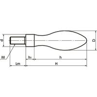 鍋屋バイテック(NBK) メッキ固定グリップ SM-16 1個（直送品）