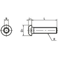 鍋屋バイテック(NBK) 六角穴付ボルト 六角穴付きボタンボルト（インチねじ） SNBS-#4-40-1/4 1袋（10個入）（直送品）