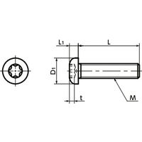 鍋屋バイテック(NBK) ヘクサロビュラ穴付きなべ小ねじ SNPXS-M3-16 1袋（20個入）（直送品）