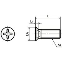 鍋屋バイテック(NBK) 精密機器用十字穴付き皿小ねじ（微細ねじ） SNZFS-M1.7-6 1袋（50個入）（直送品）