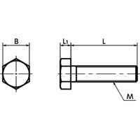 鍋屋バイテック(NBK) 樹脂ねじ（PTFE：テフロン / 六角ボルト） SPT-M10-20-H 1個（直送品）