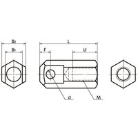 鍋屋バイテック(NBK) チェーンボルト ローラチェーンナット SRF-100 1個（直送品）