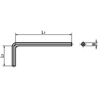 鍋屋バイテック(NBK) レンチ・スパナ いたずら防止ねじ用レンチ SRH-2.5 1個（直送品）