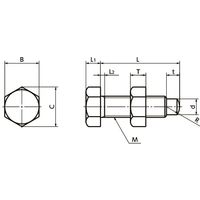 鍋屋バイテック(NBK) ストッパー ストッパボルト 先端球面タイプ SSB-M12-30-A 1個（直送品）