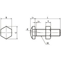 鍋屋バイテック(NBK) ストッパー ストッパボルト 頭部球面タイプ SSB-M6-35-B 1個（直送品）