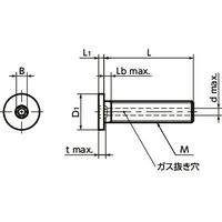 鍋屋バイテック(NBK) 六角穴付ボルト 六角穴付き極低頭ボルト（ガス抜き穴つき） SVSHS-M6-10 1袋（10個入）（直送品）