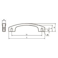 鍋屋バイテック(NBK) FA関連 取手 ジンク取っ手 TC-104 1個（直送品）