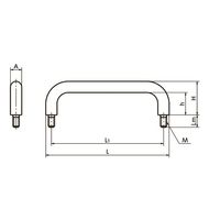 鍋屋バイテック(NBK) FA関連 取手 ステンレス取っ手 TGY-108 1個（直送品）