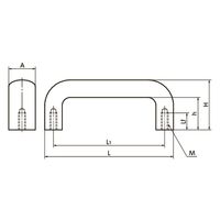 鍋屋バイテック(NBK) FA関連 取手 アルミ取っ手 UAF-26-120-BL 1個（直送品）