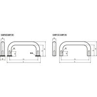 鍋屋バイテック(NBK) FA関連 取手 アルミ取っ手 UAP-10-120-AL 1個（直送品）