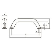 鍋屋バイテック(NBK) FA関連 取手 アルミ取っ手 UBC-20-120-BK 1個（直送品）