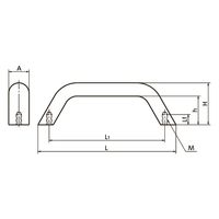鍋屋バイテック(NBK) FA関連 取手 アルミ取っ手 UBF-20-120-BK 1個（直送品）