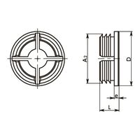鍋屋バイテック(NBK) FA関連 取手 パイプ用キャップ UCA-28-BK 1個（直送品）