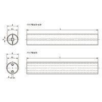 鍋屋バイテック(NBK) FA関連 取手 パイプ UHT-30-189-BK 1個（直送品）
