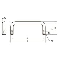 鍋屋バイテック(NBK) FA関連 取手 アルミ取っ手 UJF-12-55-AL 1個（直送品）