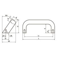 鍋屋バイテック(NBK) FA関連 取手 アルミ取っ手 ULF-20-112-BL 1個（直送品）