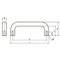 鍋屋バイテック(NBK) FA関連 取手 U取っ手 UNFS-120H 1個（直送品）