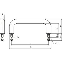 鍋屋バイテック(NBK) FA関連 取手 脱落防止取っ手 UNMS-125-SC 1個（直送品）
