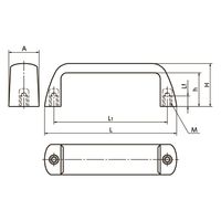 鍋屋バイテック(NBK) FA関連 取手 プラ取っ手 UPF-26-110-SG 1個（直送品）