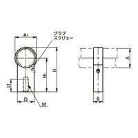 鍋屋バイテック(NBK) FA関連 取手 チューブラ取っ手用ブラケット USAF-28-SG 1個（直送品）