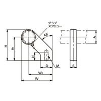 鍋屋バイテック(NBK) FA関連 取手 チューブラ取っ手用ブラケット USBF-28-SG 1個（直送品）