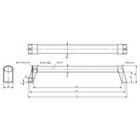 鍋屋バイテック(NBK) FA関連 取手 アルミオーバルチューブラ取っ手 UVC-36-600-AL 1個（直送品）