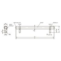 鍋屋バイテック(NBK) FA関連 取手 チューブラ取っ手 UXAF-28-592-BK 1個（直送品）