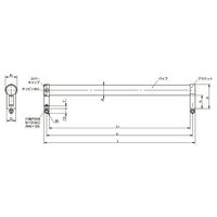 鍋屋バイテック(NBK) FA関連 取手 アルミキャビネットチューブラ取っ手 UZAC-28-200-BK 1個（直送品）
