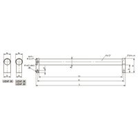 鍋屋バイテック(NBK) FA関連 取手 アルミチューブラ取っ手 UZAF-30-400-ES 1個（直送品）