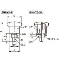 鍋屋バイテック(NBK) PNHYS-4-5-M8-1-S（直送品）