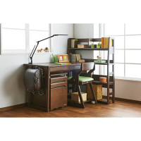 【軒先渡し】コイズミ　PREO（プレオ） 100ミドルシェルフ　ウォルナット　幅1000×奥行237×高さ1215mm　（直送品）