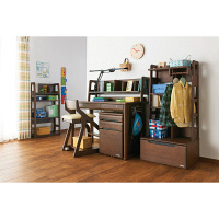 【軒先渡し】コイズミ　PREO（プレオ） スリムシェルフ　ウォルナット　幅600×奥行237×高さ1085mm　（直送品）