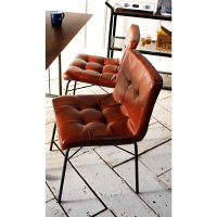 市場　anthem　アンセムチェア　テラコッタ×ブラック　ANC-2552BR　（直送品）