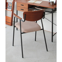 市場　anthem　アンセムアームチェア　ベージュ×ブラウン×ブラック　ANC-2836BE　（直送品）